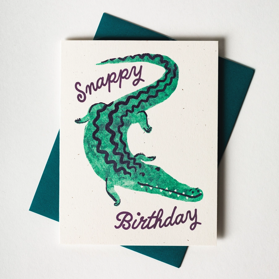 Card Snappy Crocodile Birthday