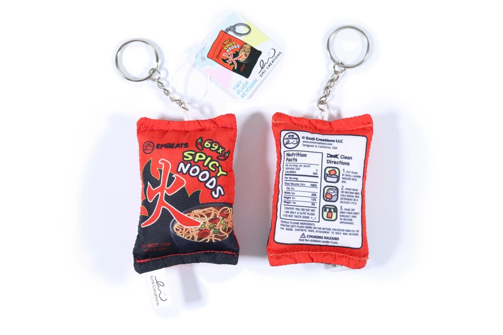 Spicy Instant Ramen Plush Keychain