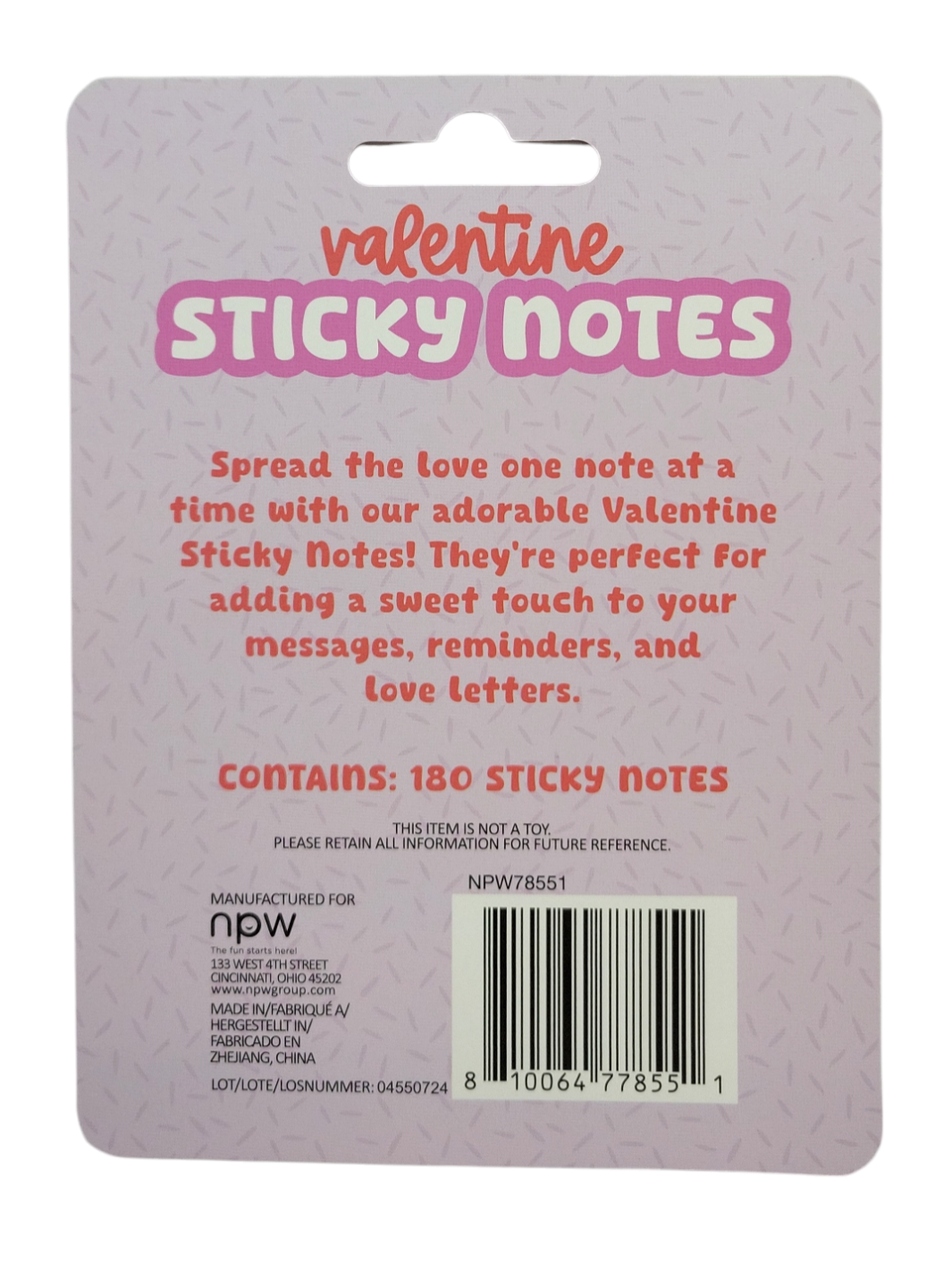 Spring Valentine Sticky Notes 3 pk