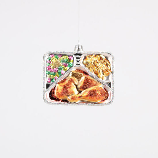 TV Dinner Glass Ornament