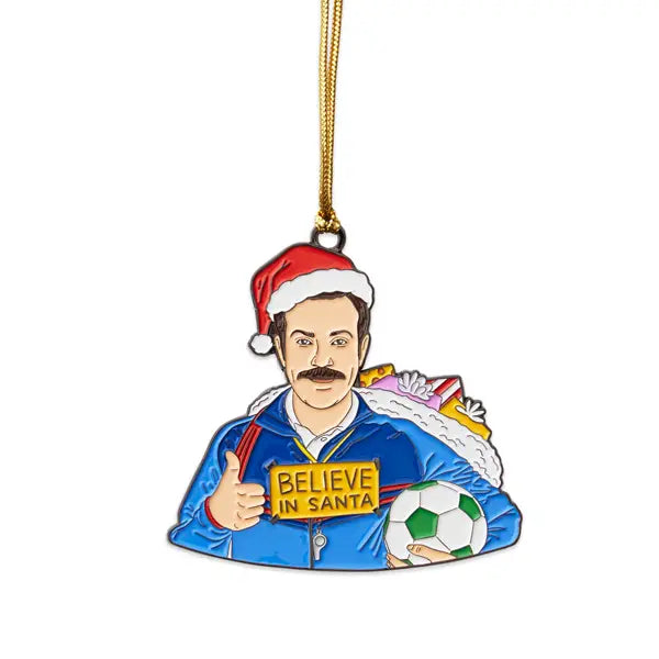 Ted Lasso Believe In Santa Enamel Ornament