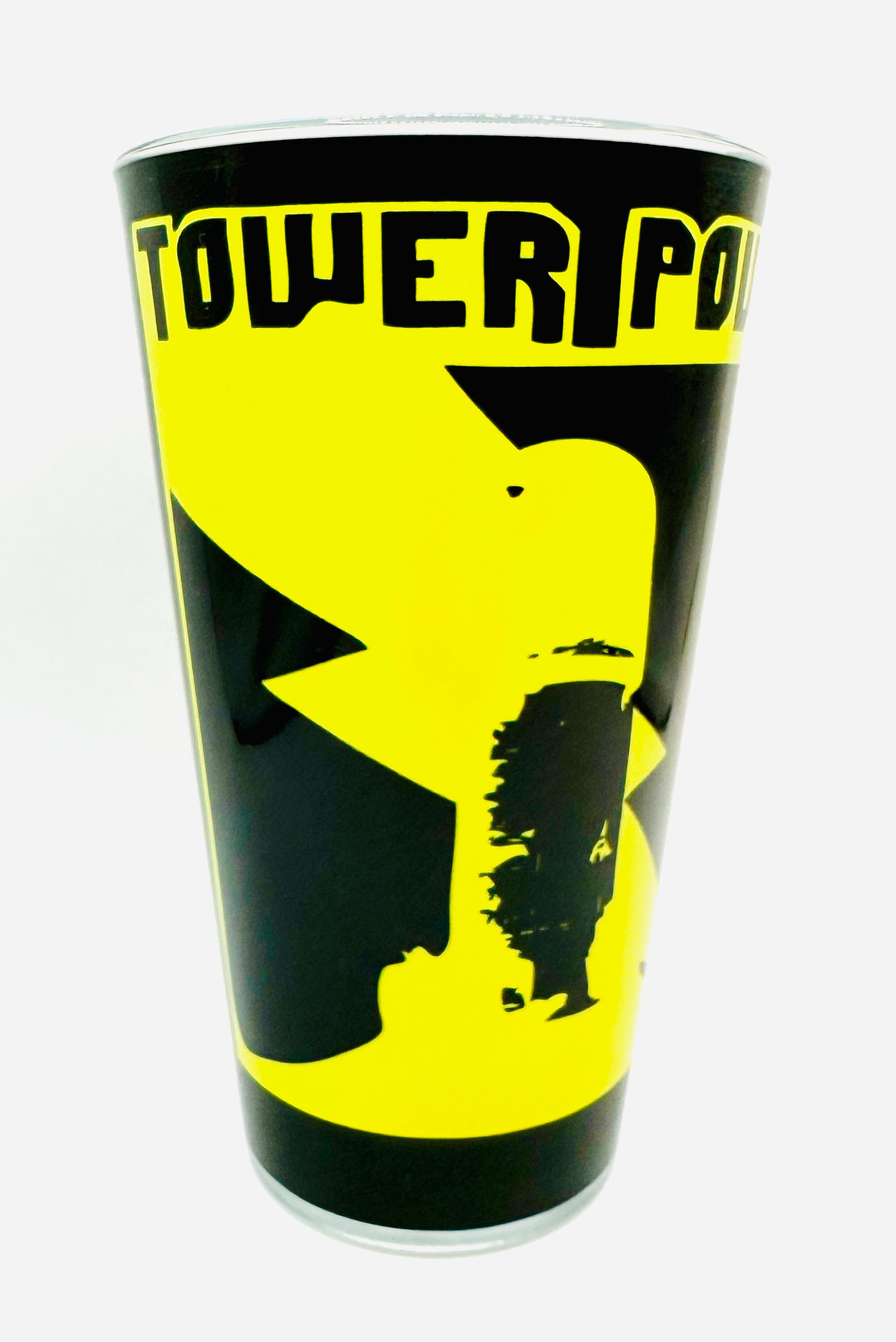 Tower Power Black & Yellow Pint Glass