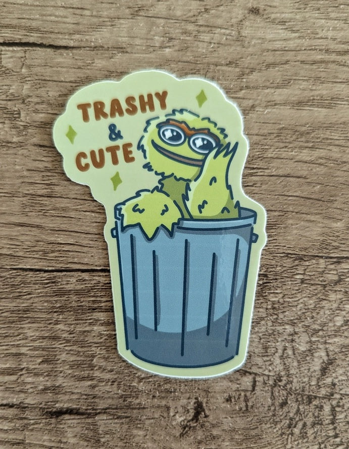 Trashy & Cute Oscar The Grouch Sticker