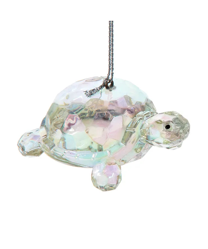 Turtle Clear Acrylic Ornament 2.75"