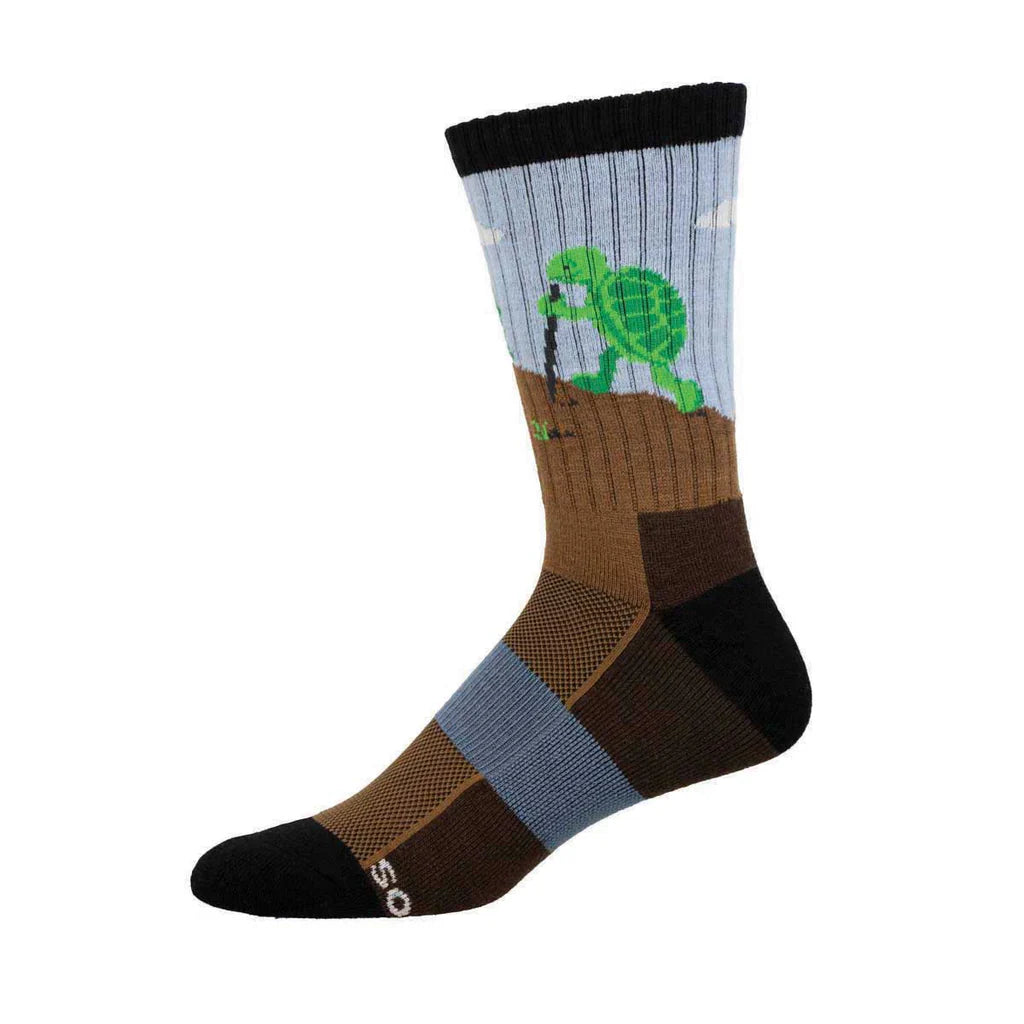 Turtle Power Men's Wool Crew Socks Blue