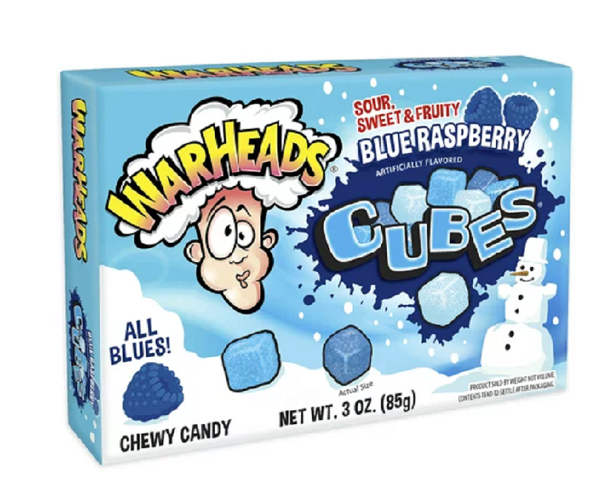 Warheads Blue Raspberry Chewy Cubes