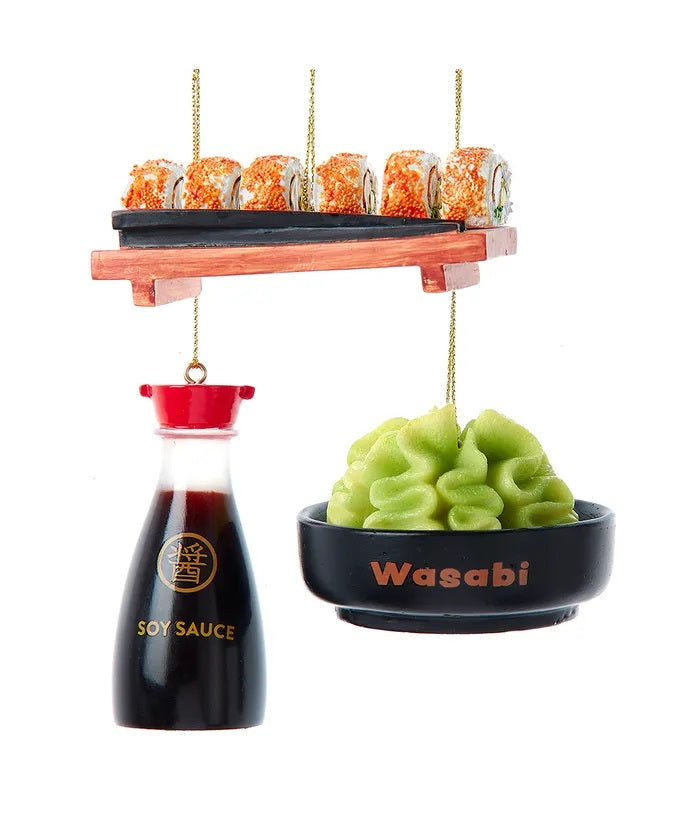 Wasabi OR Soy Sauce OR Sushi Ornament