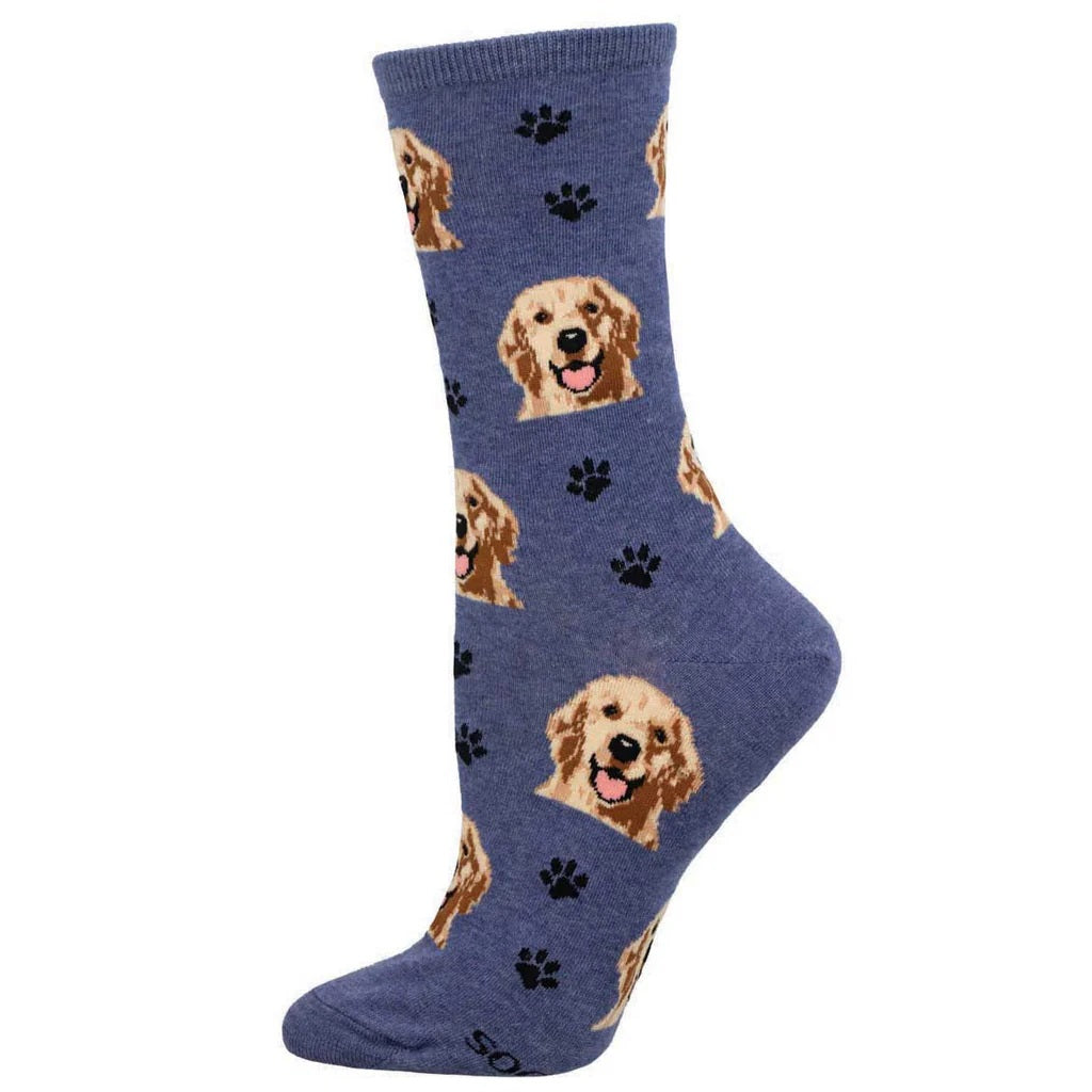 Who's A Good Boy Women's Crew Socks Denim Heather