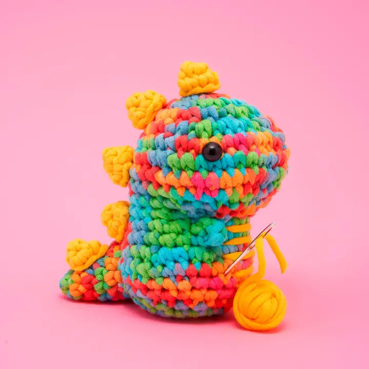 Woobles Disco Fred The Dino Beginner Crochet Kit