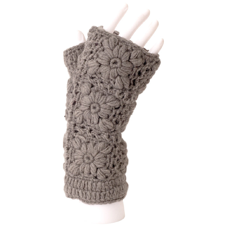 Wool Hand Warmers Floral 19.99 Gray