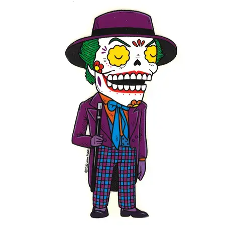 Joker Sugar Skull Sticker DC Comics – www.shoptherocket.com