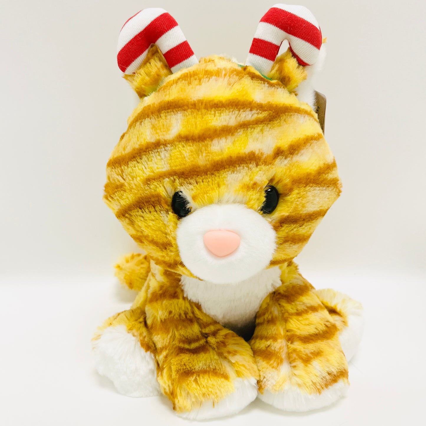 Candy Cane Tabby Cat Plush 8.5"