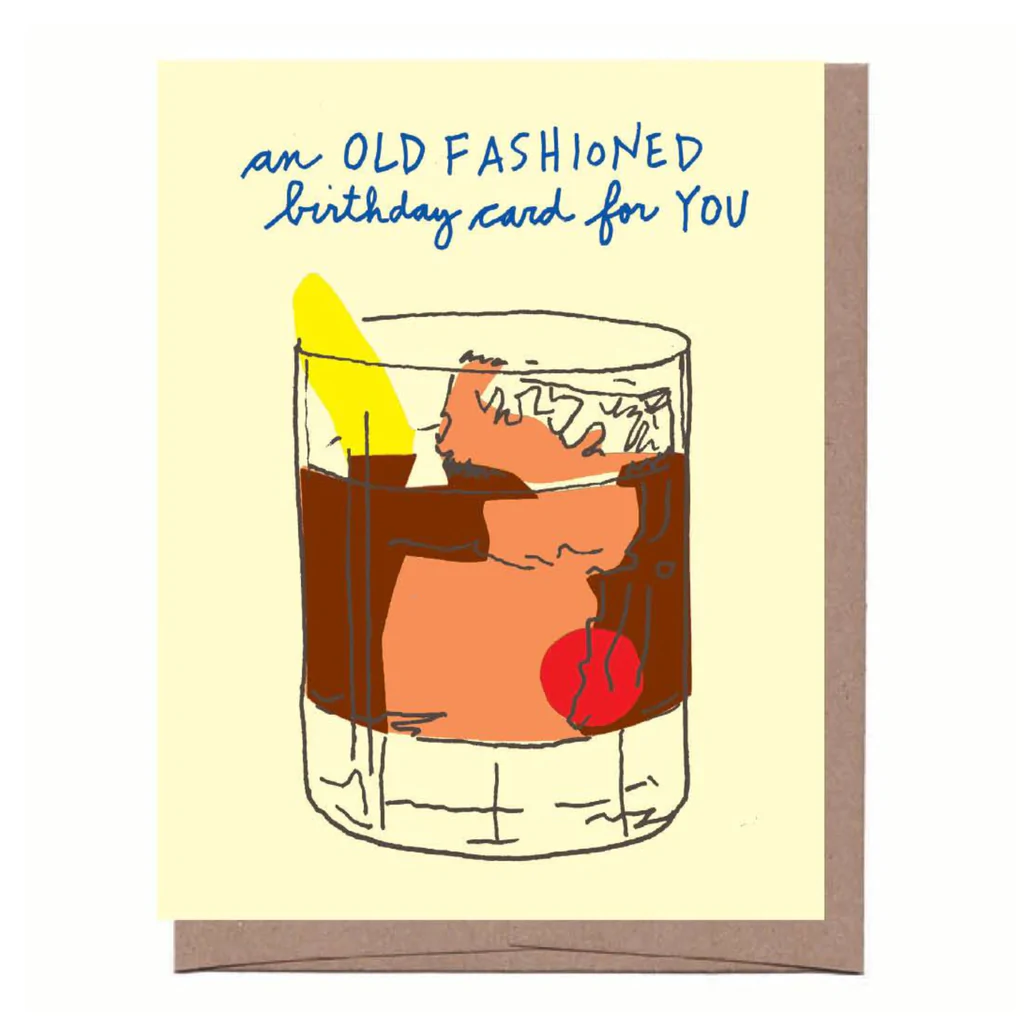 Card Old Fashioned Birthday
