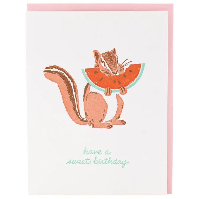 Card Sweet Chipmunk Birthday