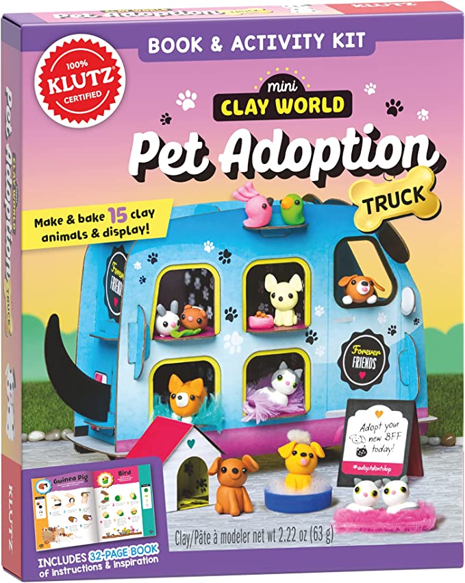 Clay World Pet Adoption Truck Book & Activity Kit