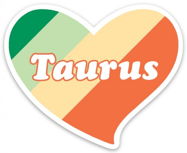 Taurus Heart Die Cut Sticker Zodiac