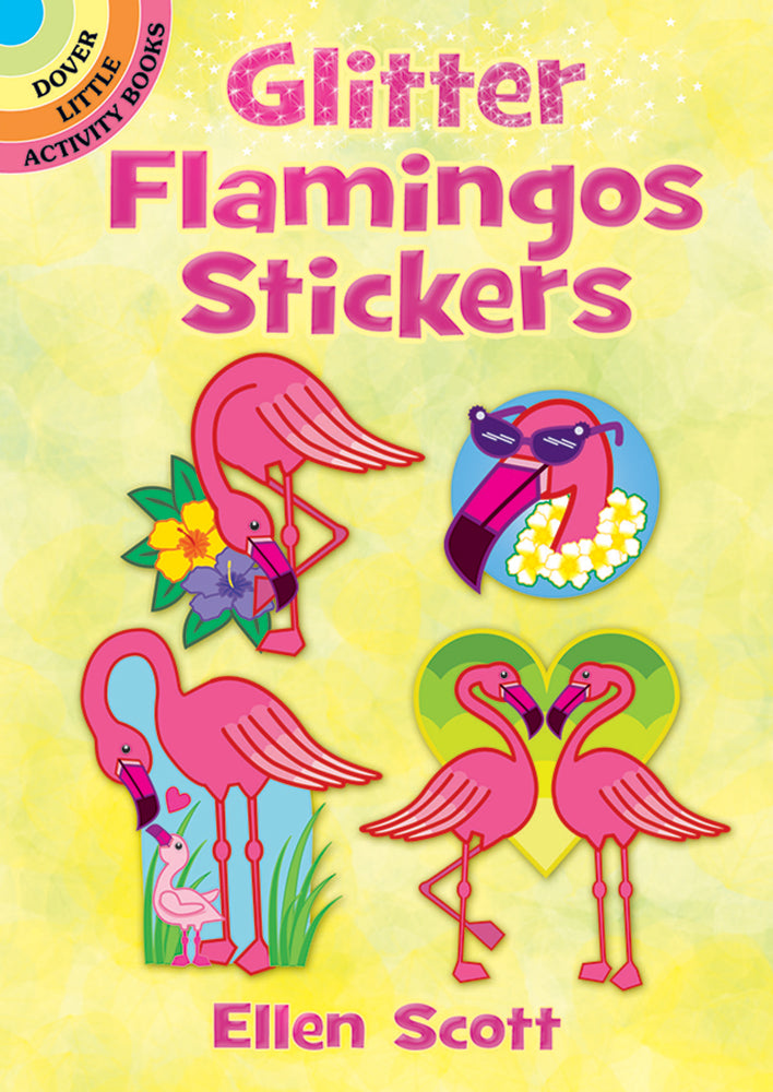 Glitter Flamingo Stickers