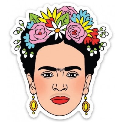 Frida Kahlo Flower Crown Die Cut Sticker