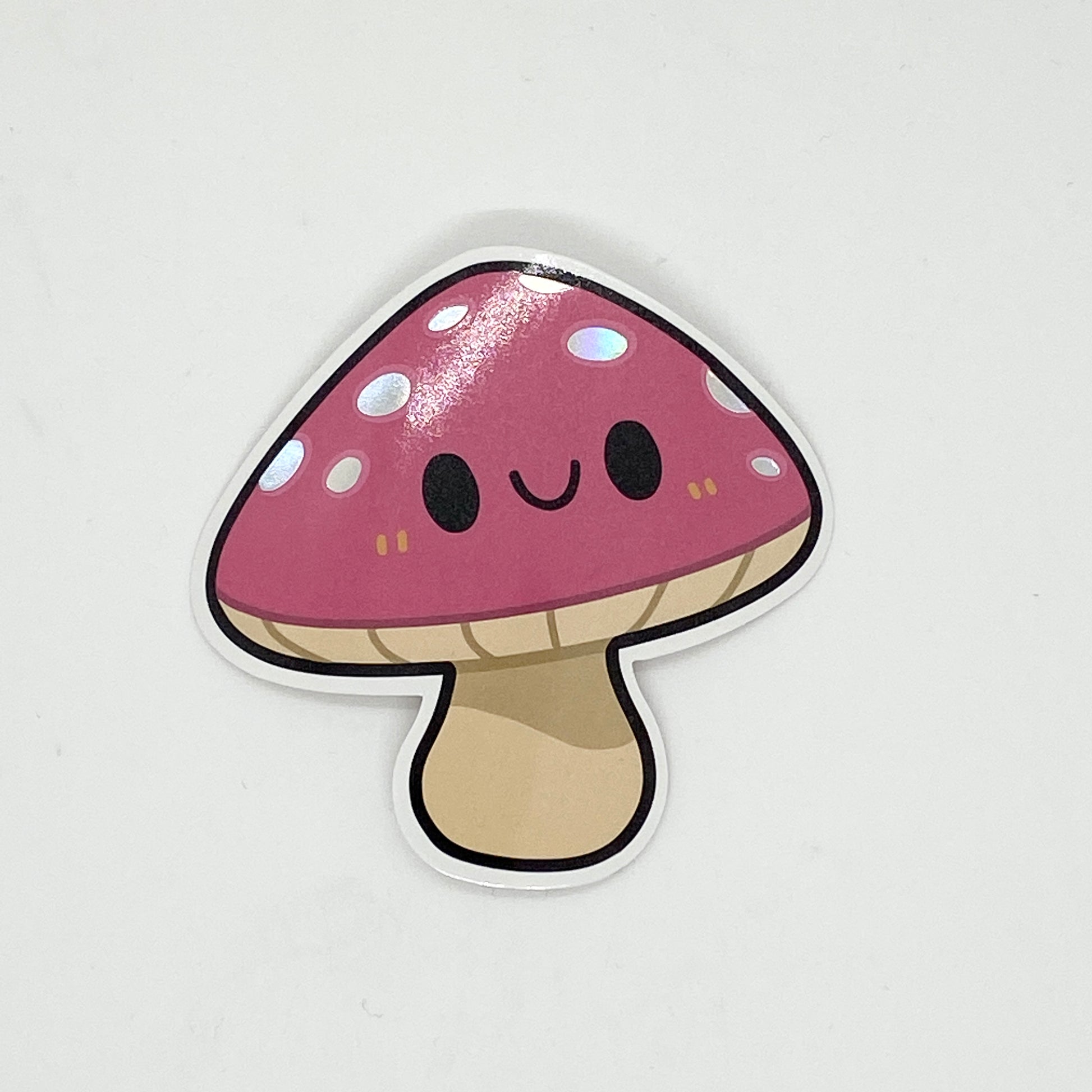 Holographic Mushroom Sticker 3"