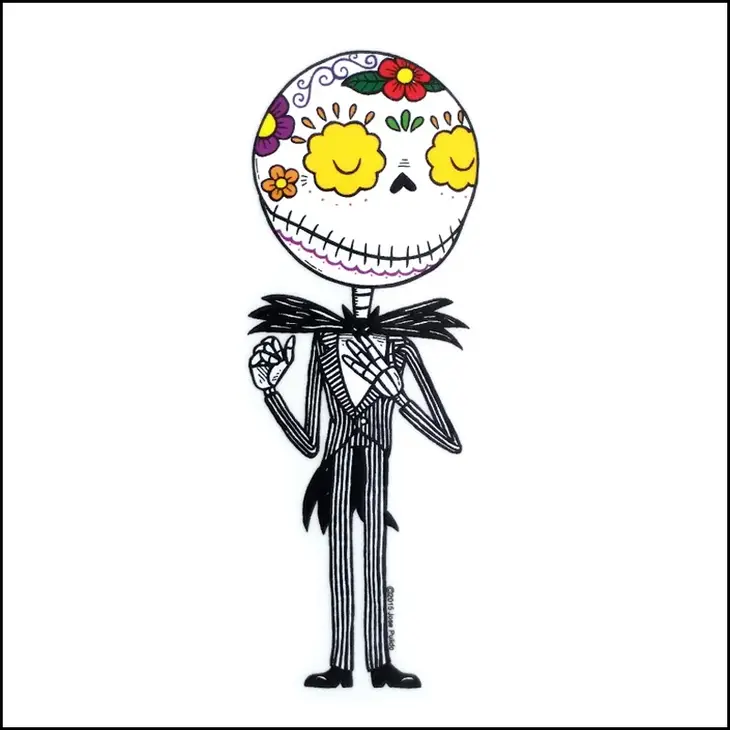 Jack Skellington Sugar Skull Sticker