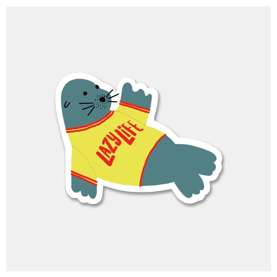 Lazy Life Seal Sticker