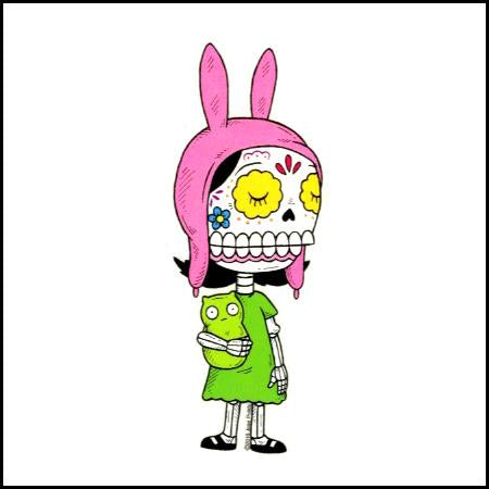 Louise Belcher Sugar Skull Sticker Bob's Burgers