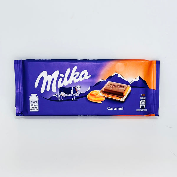 Milka Chocolate with Caramel and Milk Cream, 100g