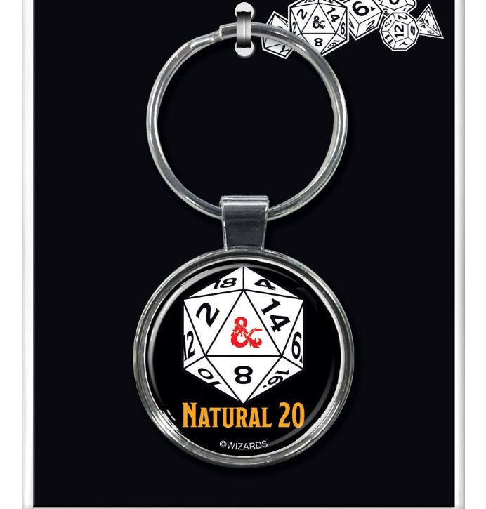 Dungeons & Dragons Natural 20 Keyring