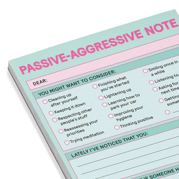 Passive-Aggressive Nifty Notes