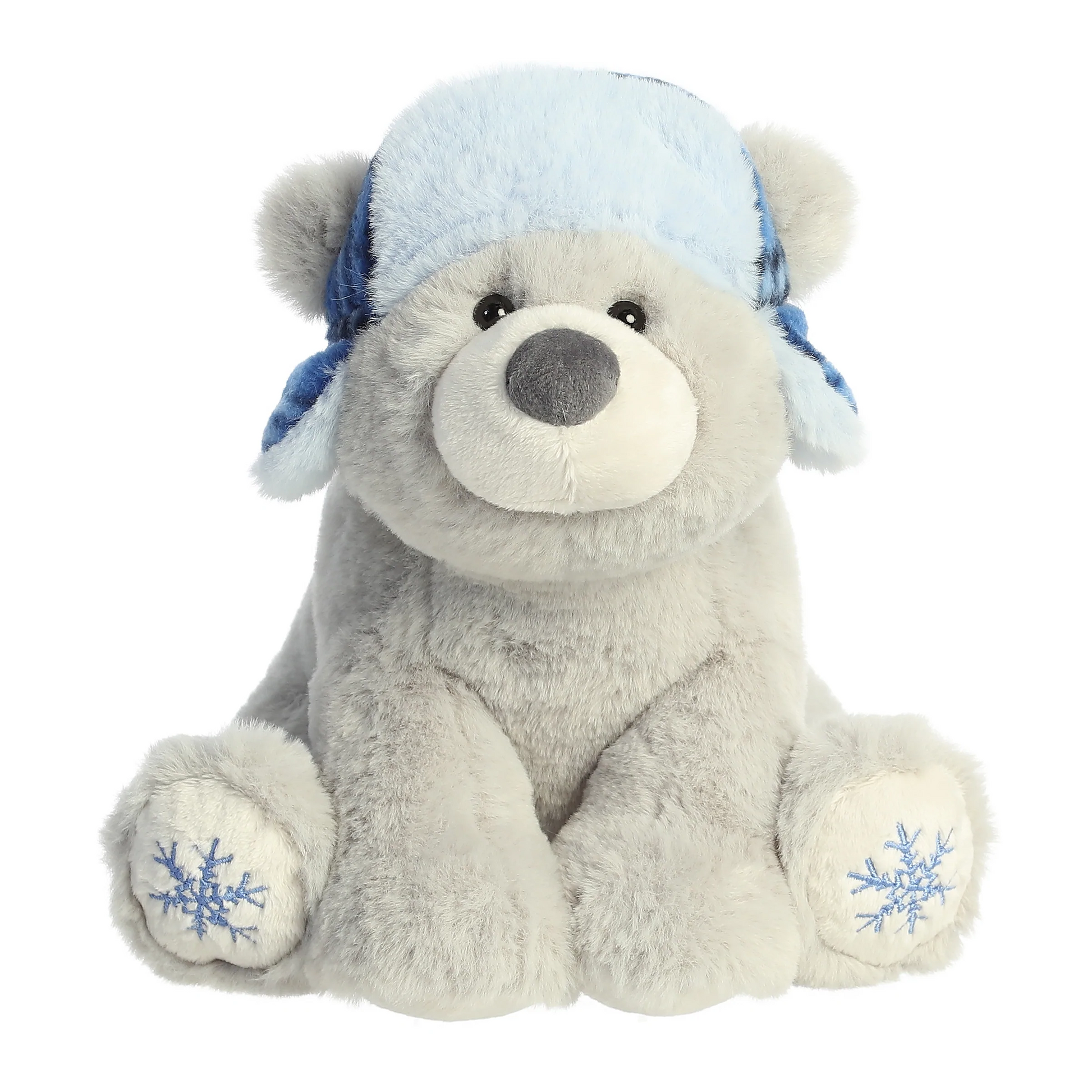 Pewter Bear Winter Plush 11"