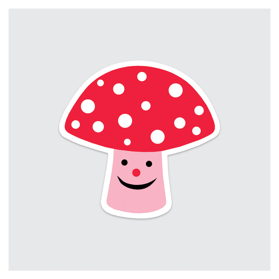 Polka Dot Mushroom Sticker