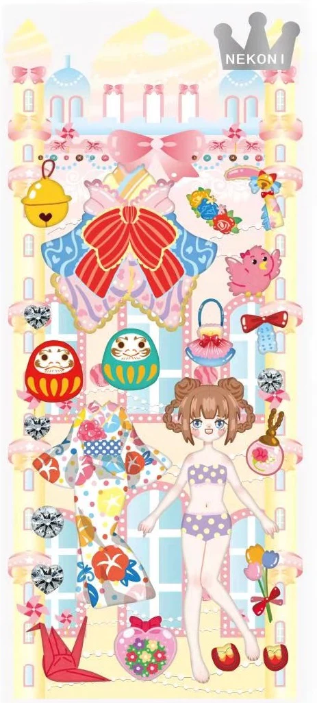 Dress Up Kawaii Stickers Nekoni