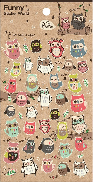 Owl Bubo Stickers Funny Sticker World