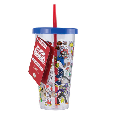 Super Mario Straws Children's Birthday Party Supplies Plastic Reusable  Drink Straws Cute Funny Straw Decorations Mario