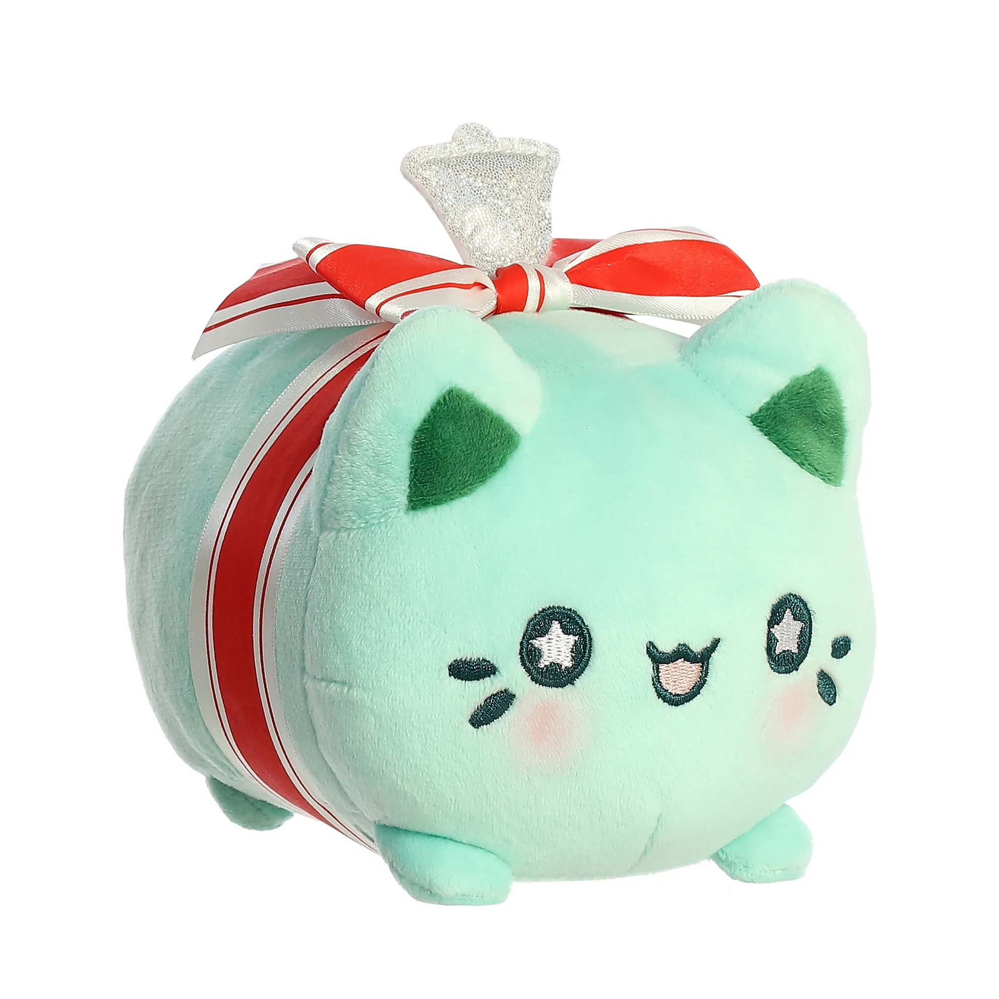 Winter Bow Meowchi Plush 7" Tasty Peach